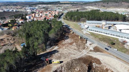 Obvoznica - ciscenje trase v marcu 2023